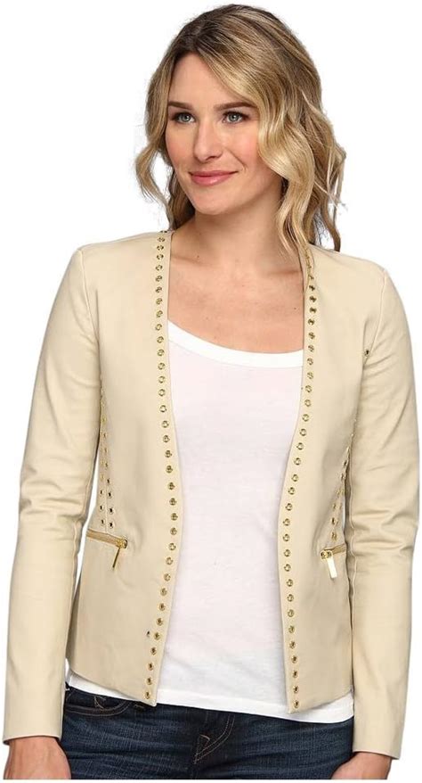 MICHAEL Michael Kors Womens Grommet Cutaway Jacket 